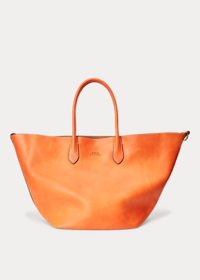 Women's Polo Ralph Lauren Leather Large Bellport Tote Bags | 143897SEO